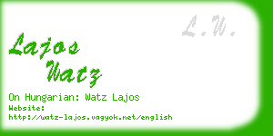 lajos watz business card